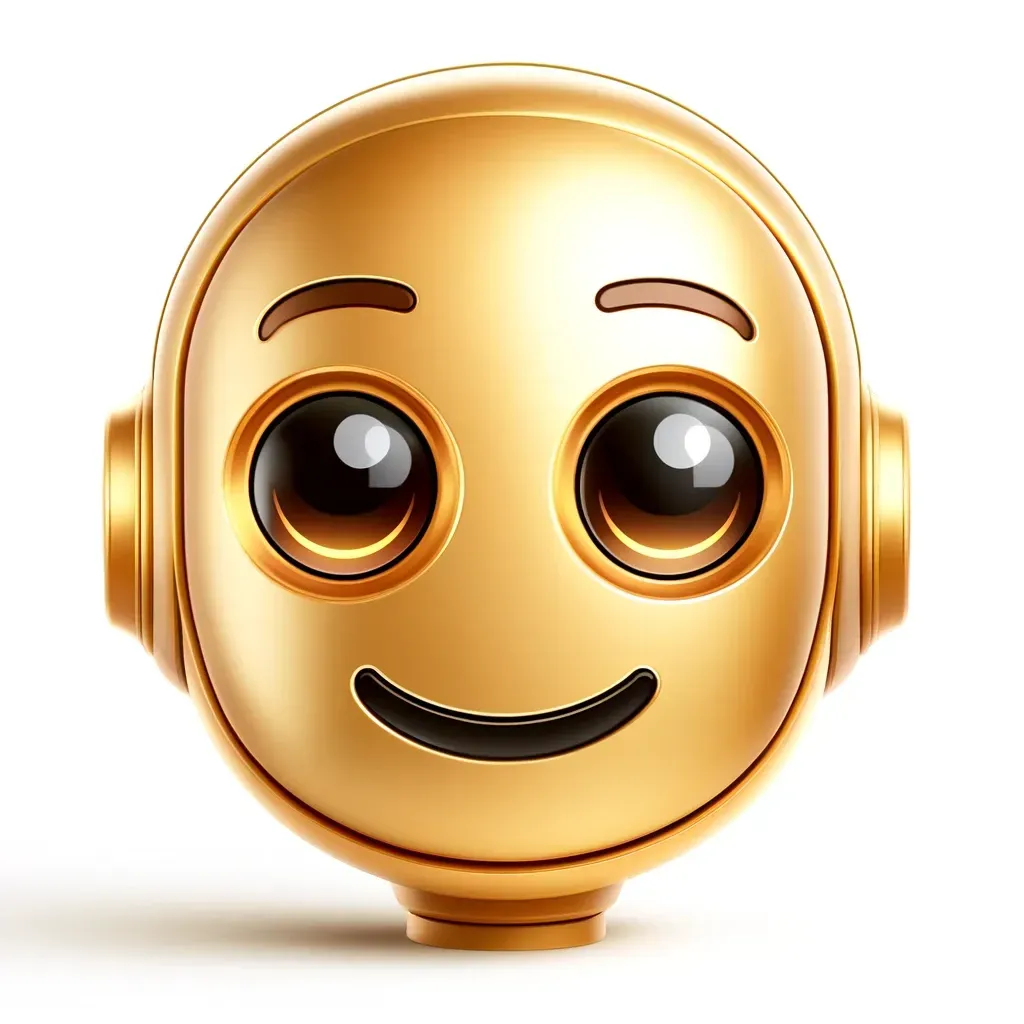 A computer monitor with a robot on the screen and a speech bubble that says ai.