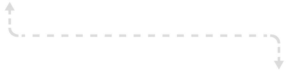 A line with arrows pointing in opposite directions on a white background.