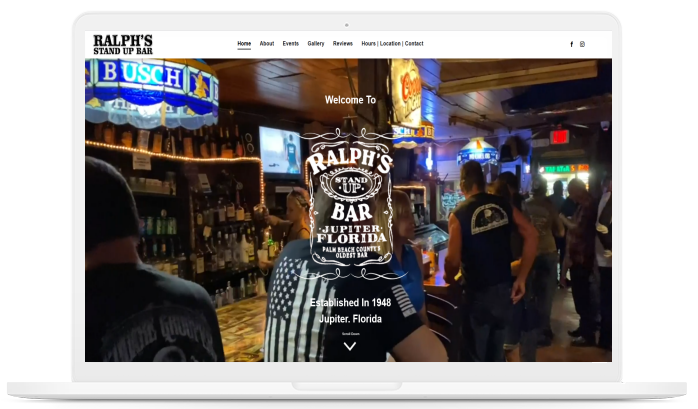 Ralph 's bar is shown on a laptop screen