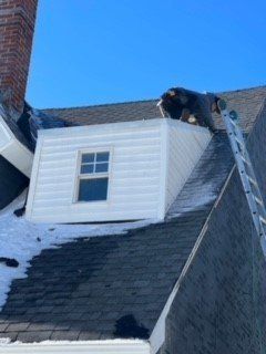 Worker Repairing a Roof — Dover, OH — May Roof LLC