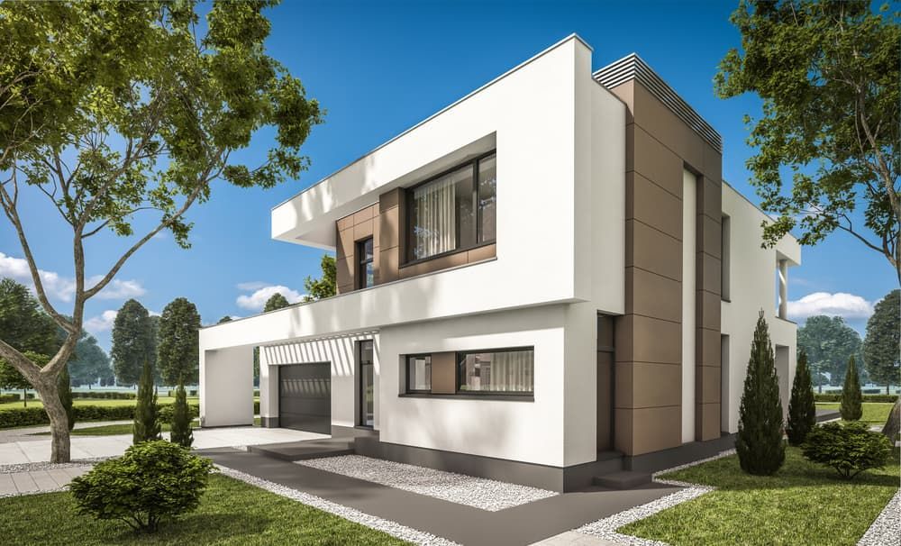 A Modern House with A Lot of Windows Is Surrounded by Trees and Grass — Cairns Property Collective in Edge Hill, QLD