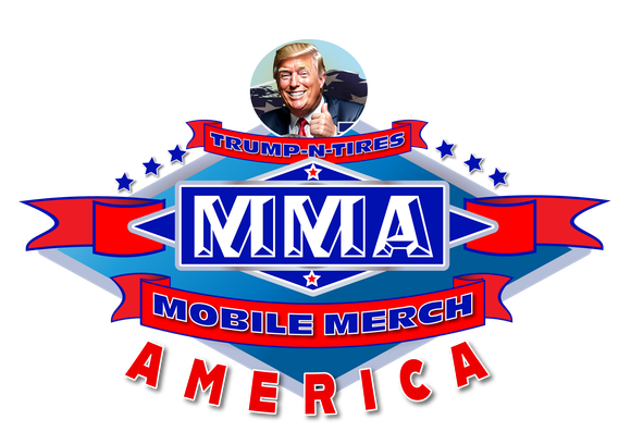 A logo for mma mobile merch in america