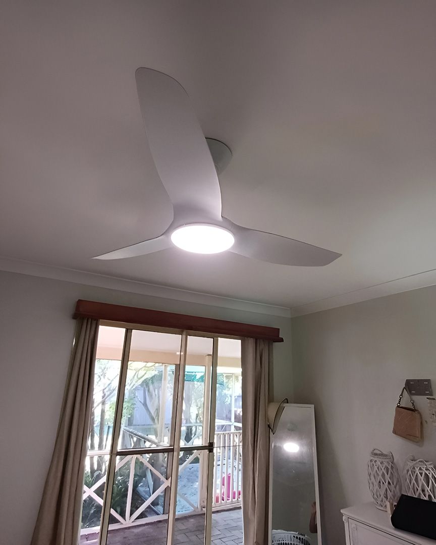 Bright Ceiling Fan Light In A Room — Green Valley Electrical in Alstonville, NSW