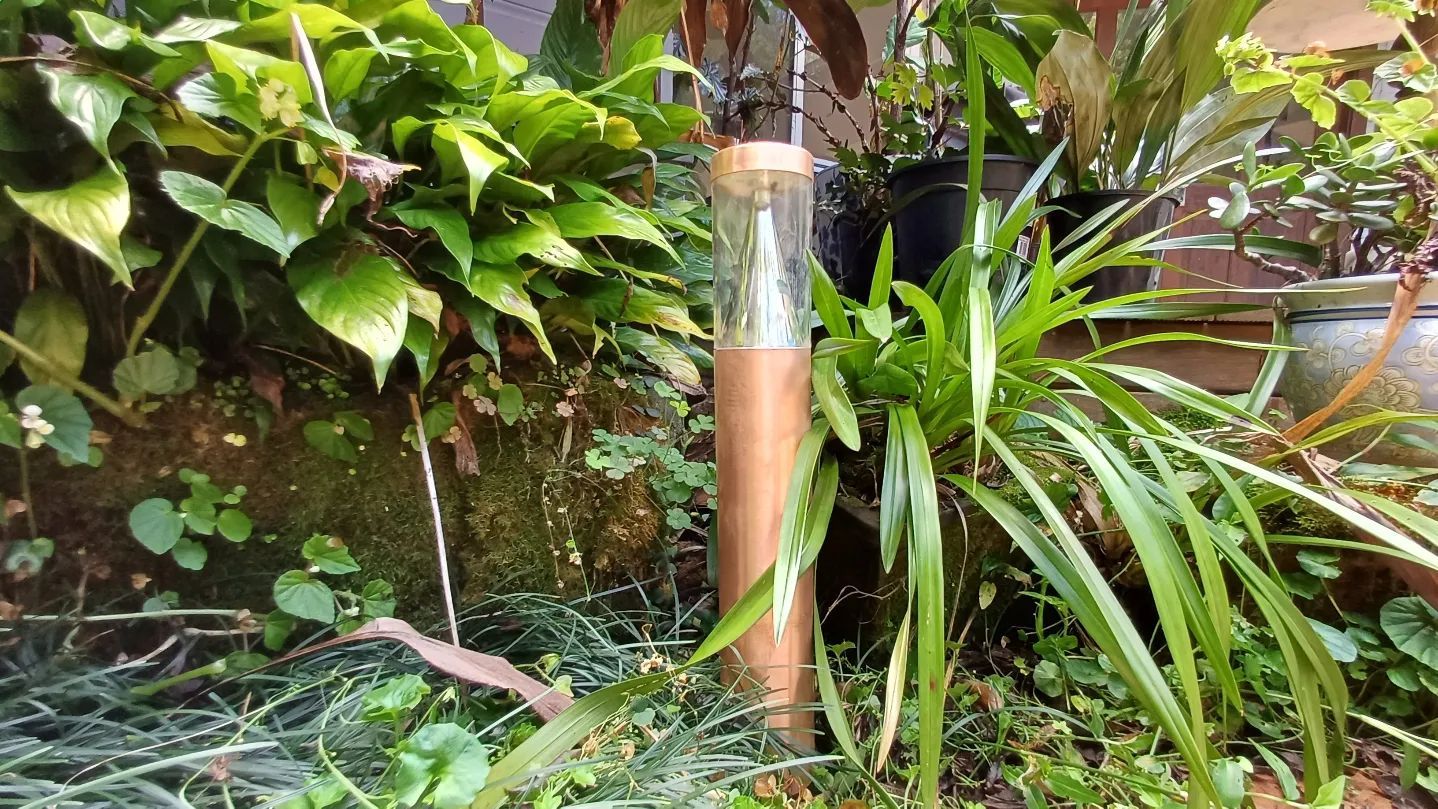 Outdoor Electric Garden Bollard Light Installed — Green Valley Electrical in Byron Bay, NSW