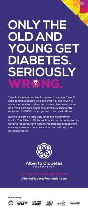 Only the old and young get diabetes. SERIOUSLY WRONG.