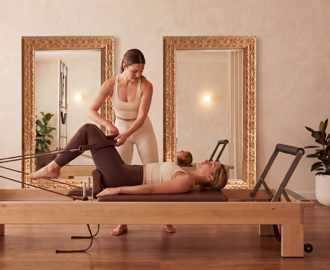 Beginner reformer Pilates intro class at Empress Pilates Westwood