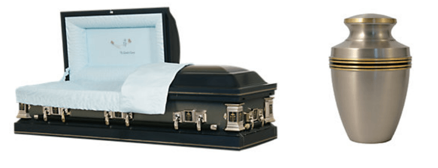 casket with pricing