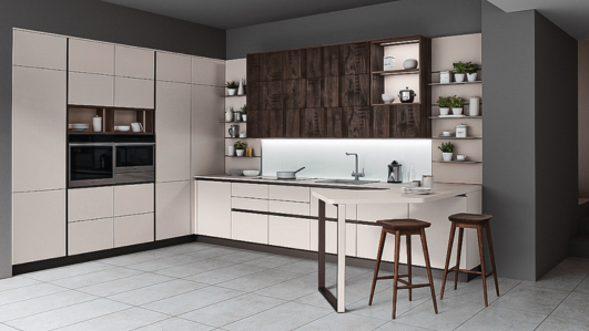 cucina in legno scuro