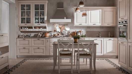 cucina con piastrelle