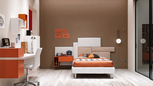 cameretta per ragazzi su misura con letto a ponte