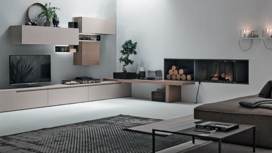 parete attrezzata per il soggiorno