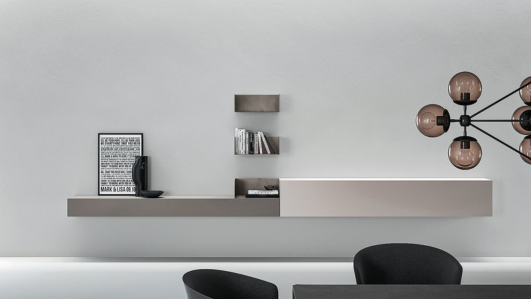 parete attrezzata per salotto moderno