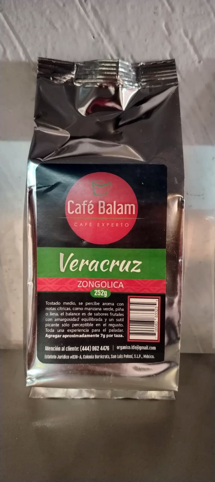 Bolsa de café Café Balam Veracruz de Zongolica, México.