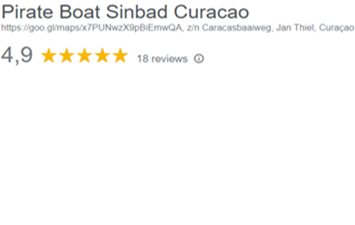 A review for pirate boat sinbad curacao has 4.9 stars