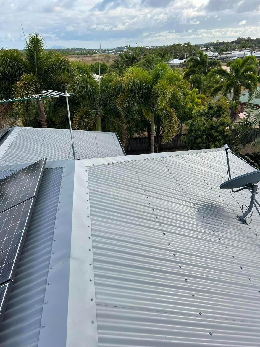 A Roof with A Satellite Dish on It and Trees in The Background — Darren Smith Painting Pty Ltd in Northern Beaches, NSW