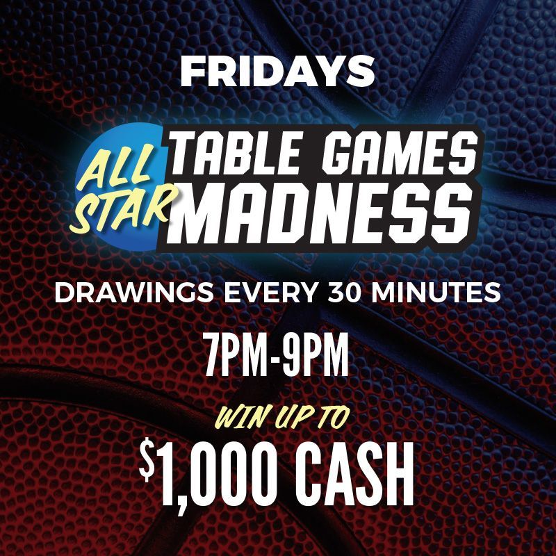 $50,000 Jackpot Party
SATURDAY, MAY 9, 2026
Must sign up for Players Club in order to be eligible to enter the drawing. You’ll receive one entry for every taxable jackpot won at Three Rivers Casino Resort in Florence or Coos Bay Between January 1, 2026 and March 31, 2026.  Must be present to win. Management reserves all rights.