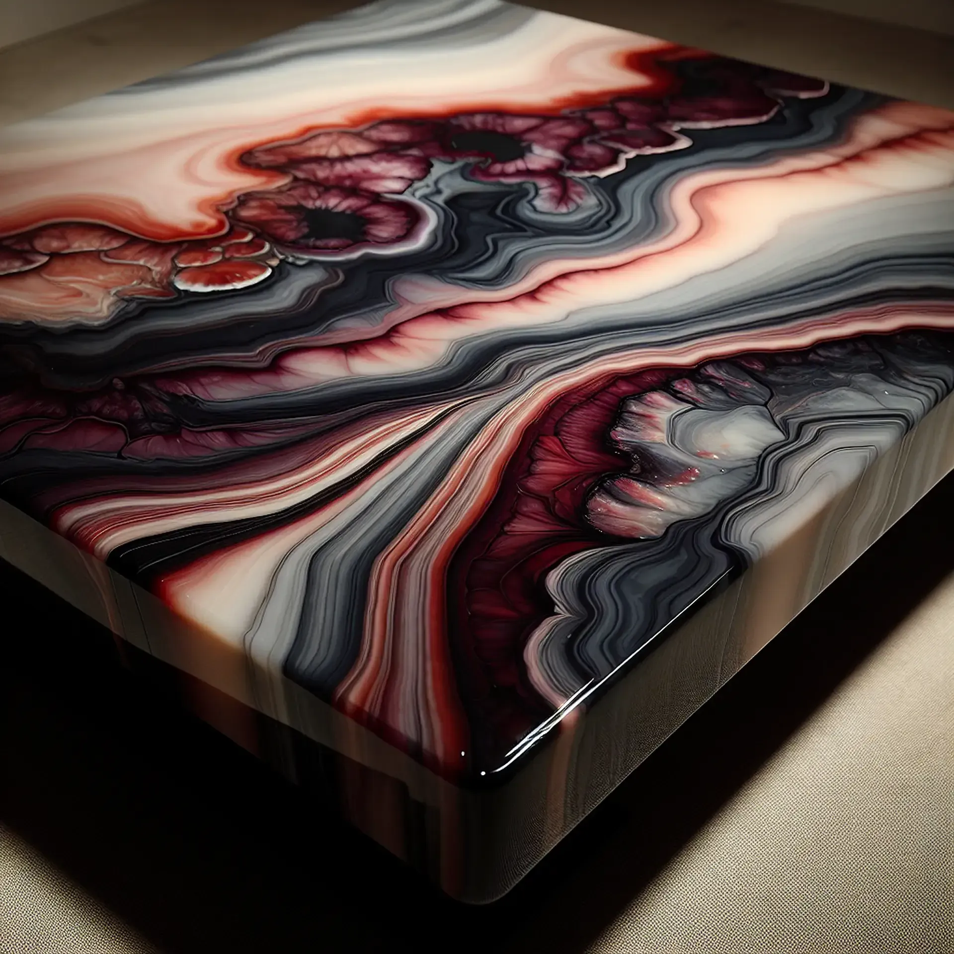 Immagine di resina epossidica, un materiale non solo industriale ma anche artistico.