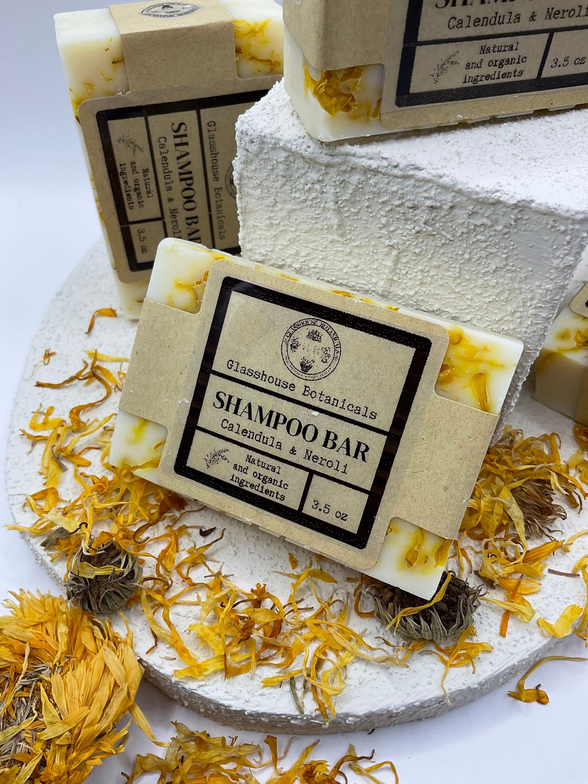 Calendula Shampoo Bar, Infused with Neroli & Nettle