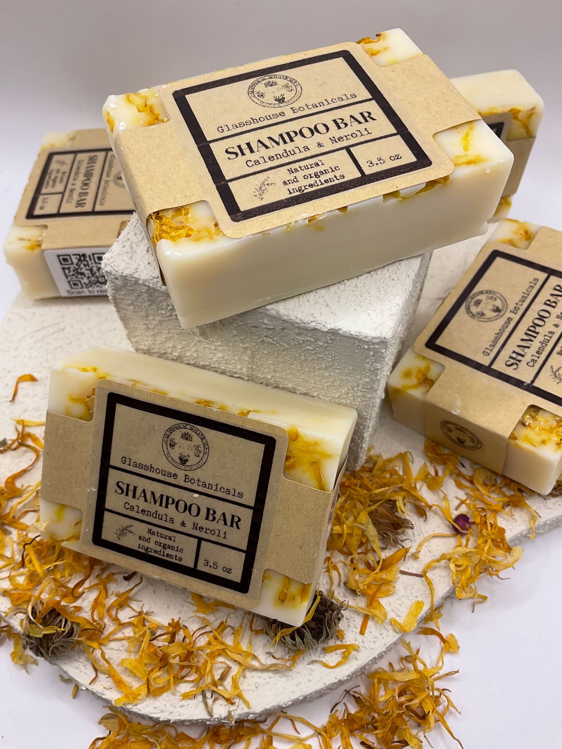 Calendula Shampoo Bar, Infused with Neroli & Nettle