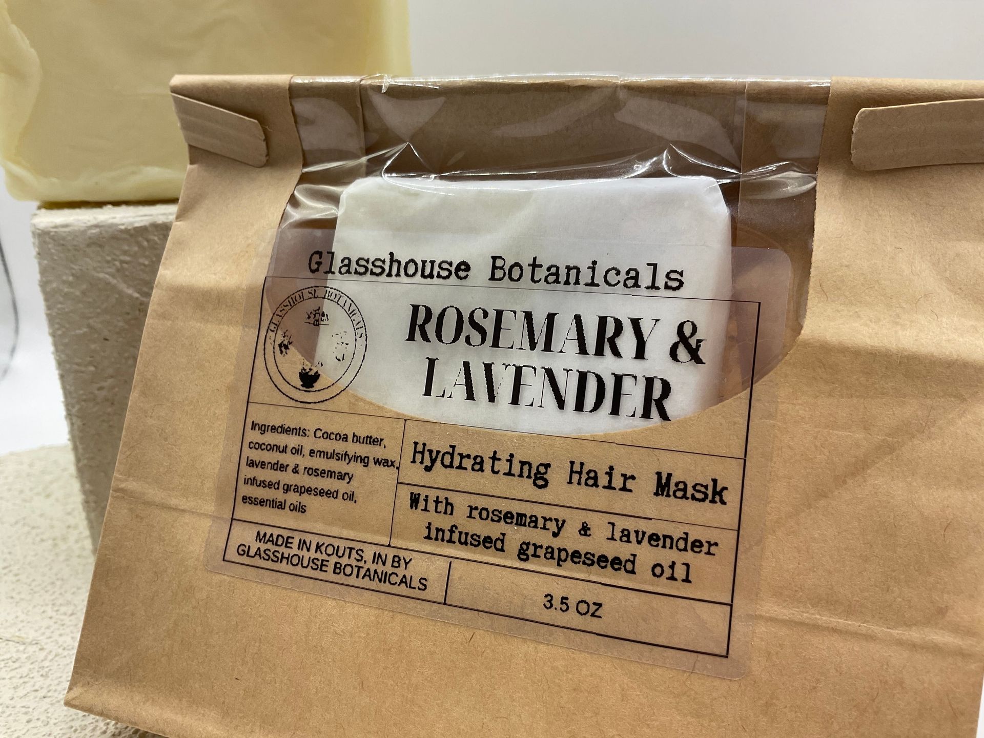 Rosemary Lavender Hair Mask Bar, Infused with Nettle