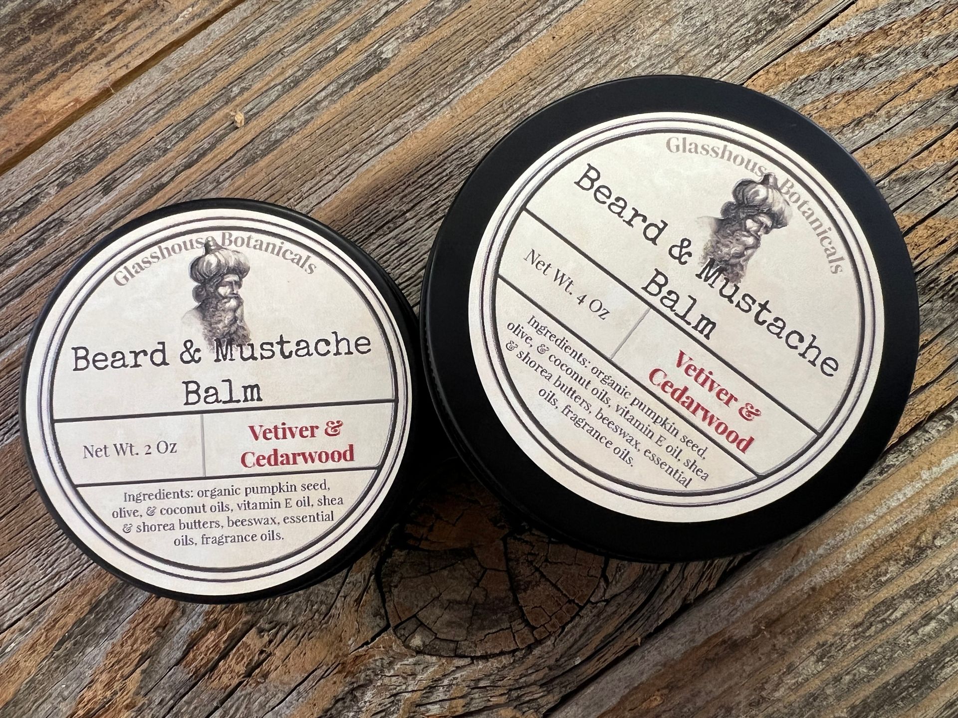 Beard & Mustache Balm, Vetiver & Cedarwood