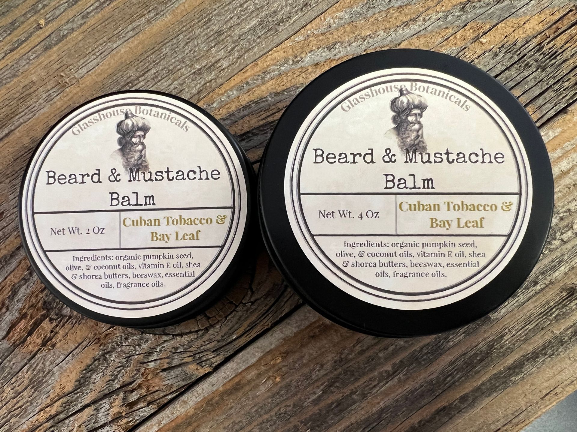 Beard & Mustache Balm, Cuban Tobacco & Bay Leaf