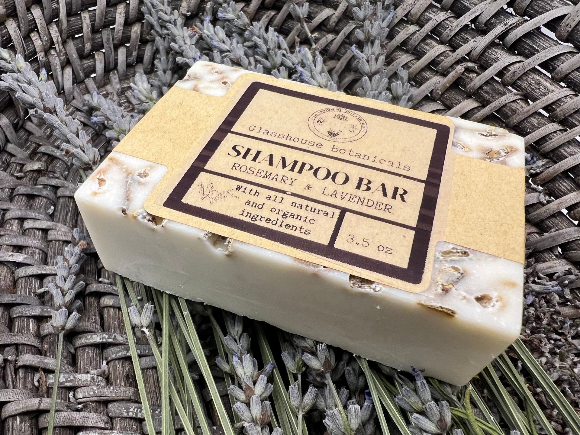 Rosemary Lavender Shampoo Bar, Infused with Nettle