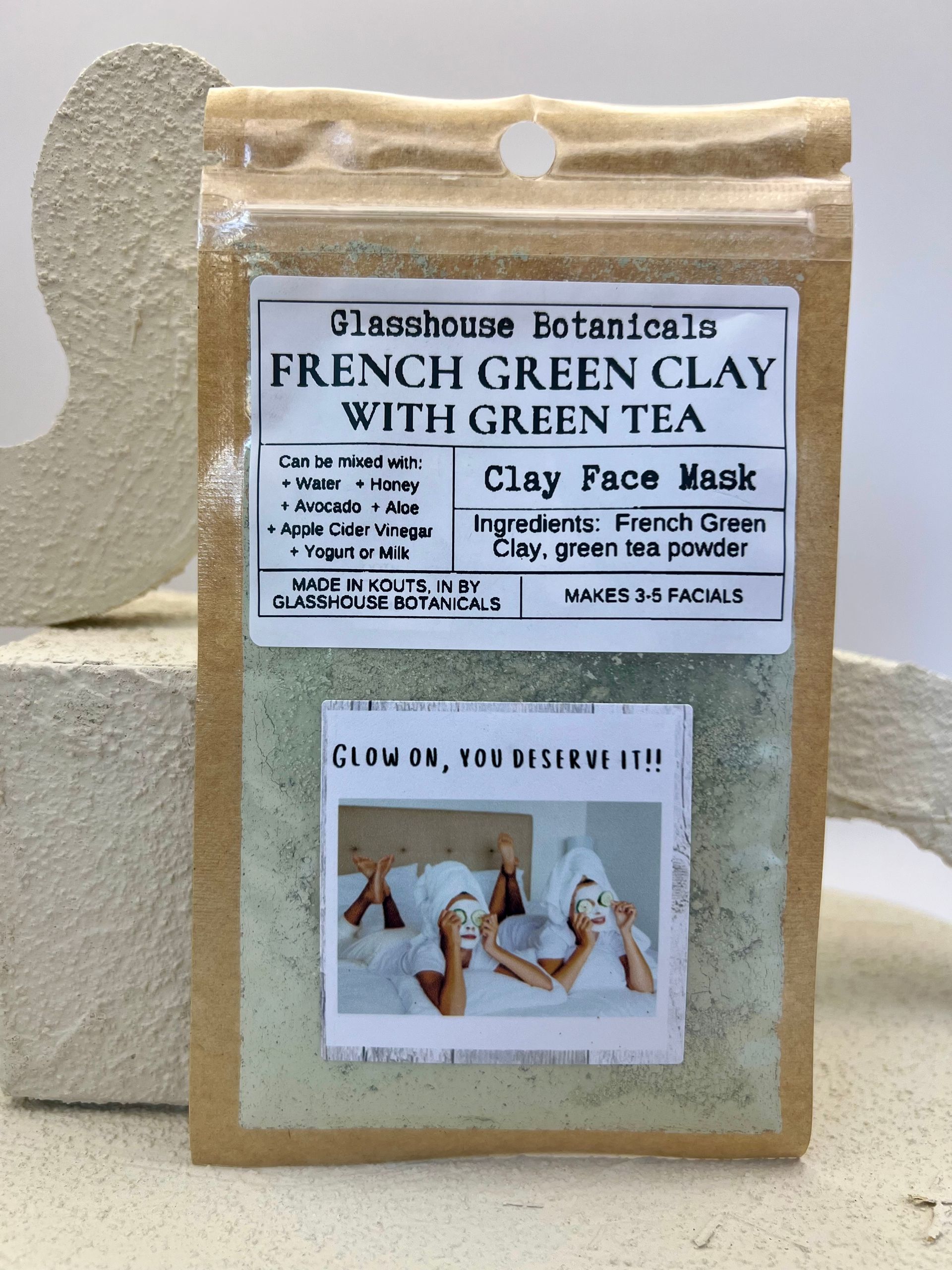 French Green Clay Face Mask With Green Tea