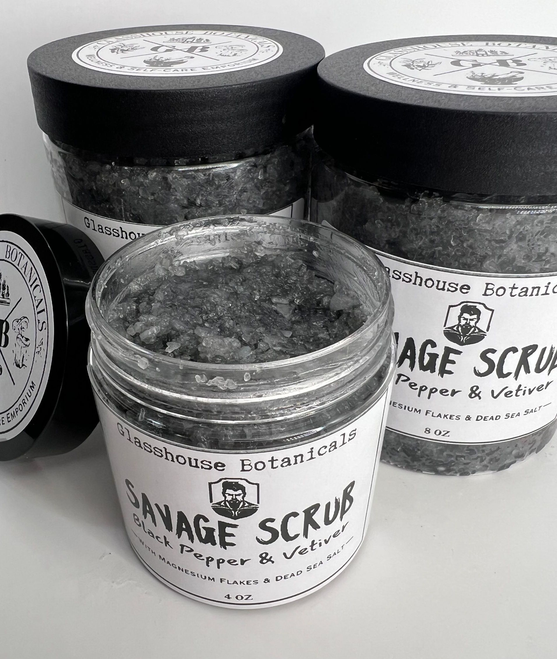 Copy of Savage Scrub |  Black Pepper & Vetiver | Mens Exfoliating Scrub | Magnesium Salt Scrub
