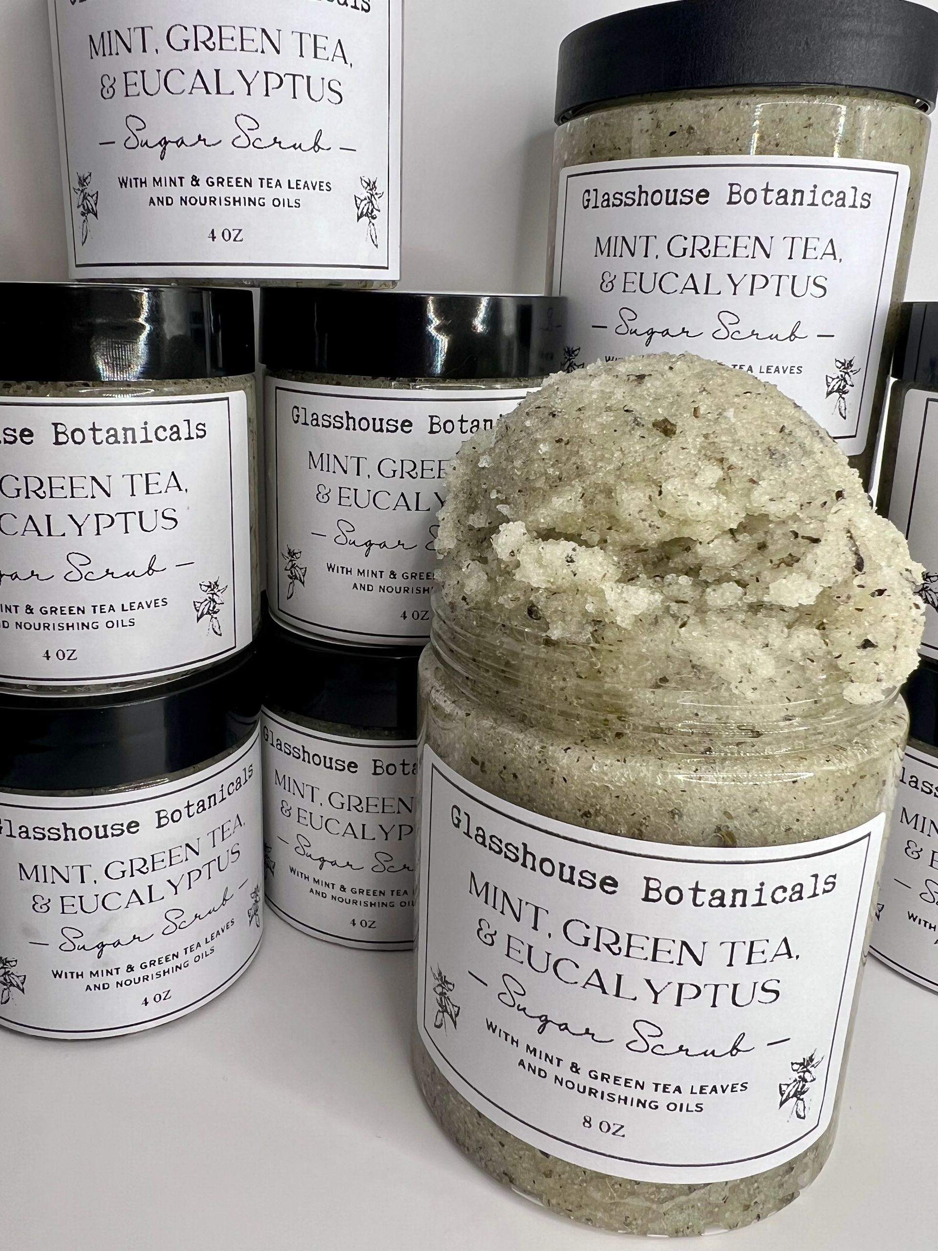 Green Tea & Mint Botanical Sugar Scrub