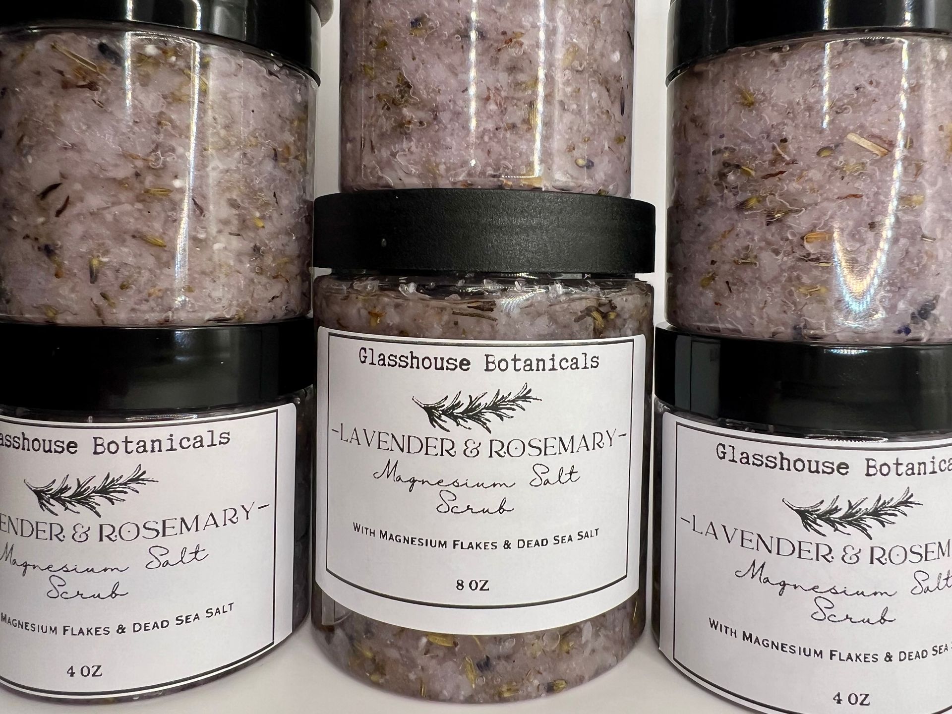 Rosemary and Lavender Magnesium and Herb Infused Botanical Salt Scrub
