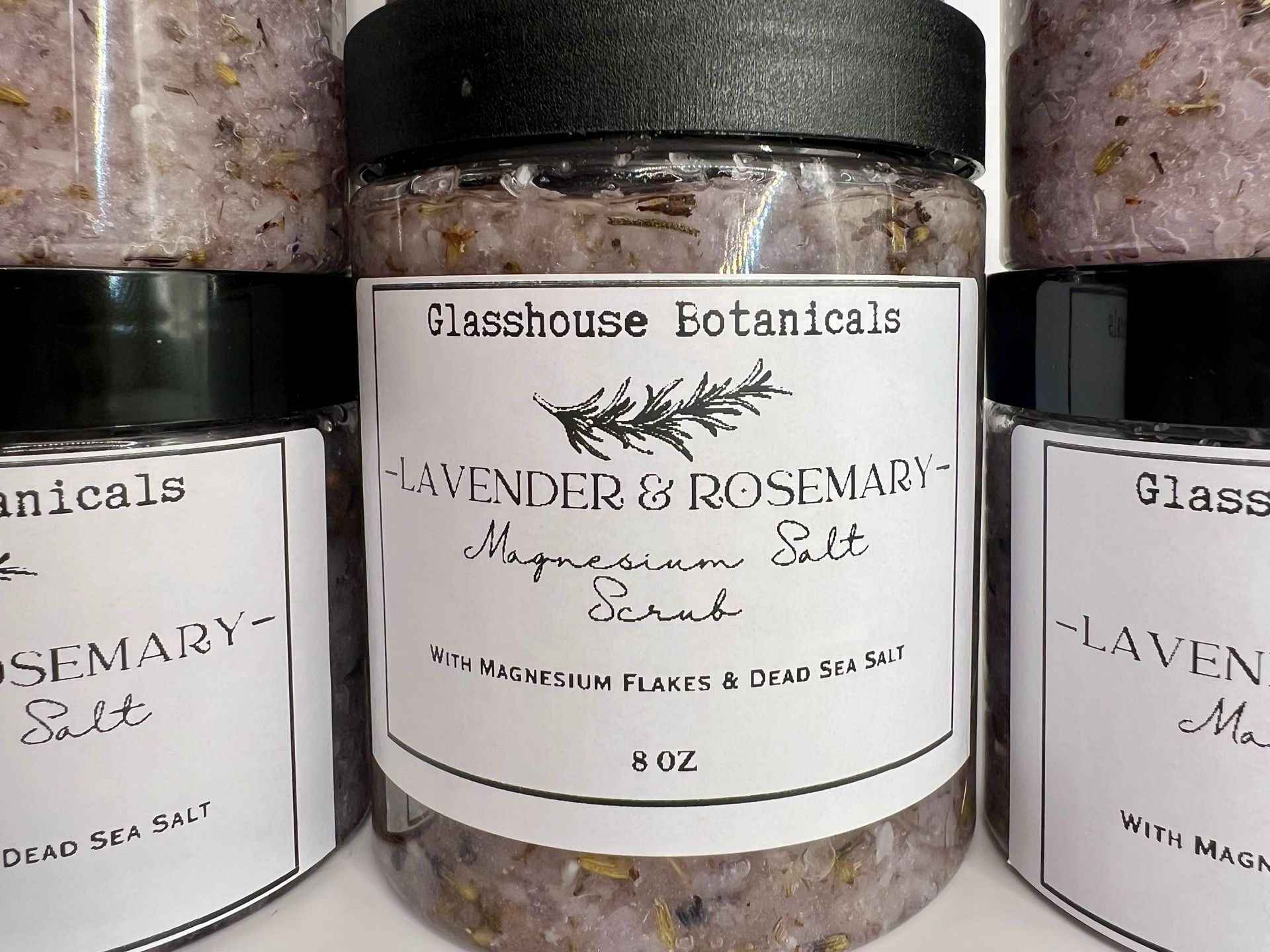 Rosemary and Lavender Magnesium and Herb Infused Botanical Salt Scrub