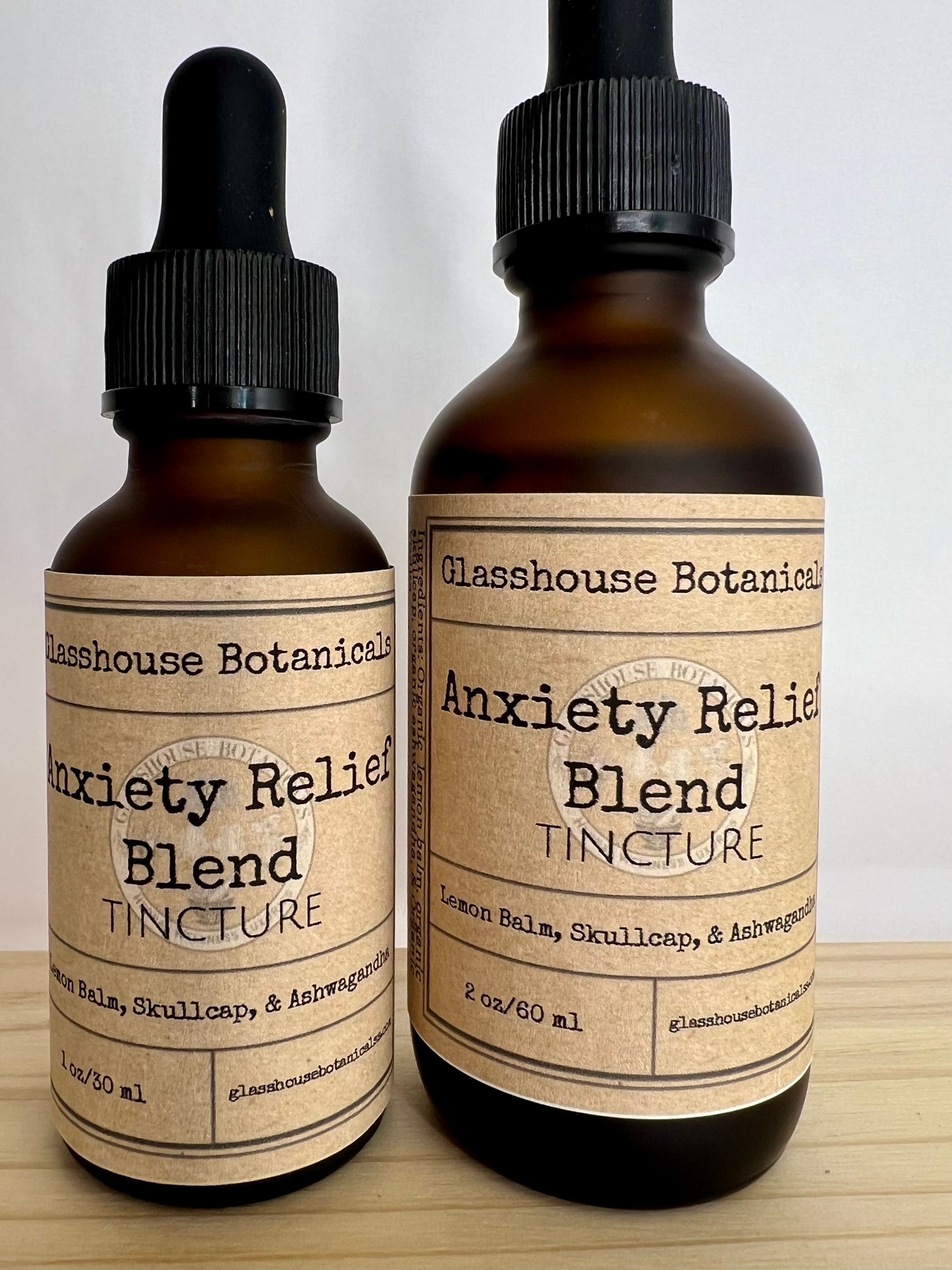 Anxiety Relief  Tincture With Lemon Balm, Ashwagandha, & Skullcap