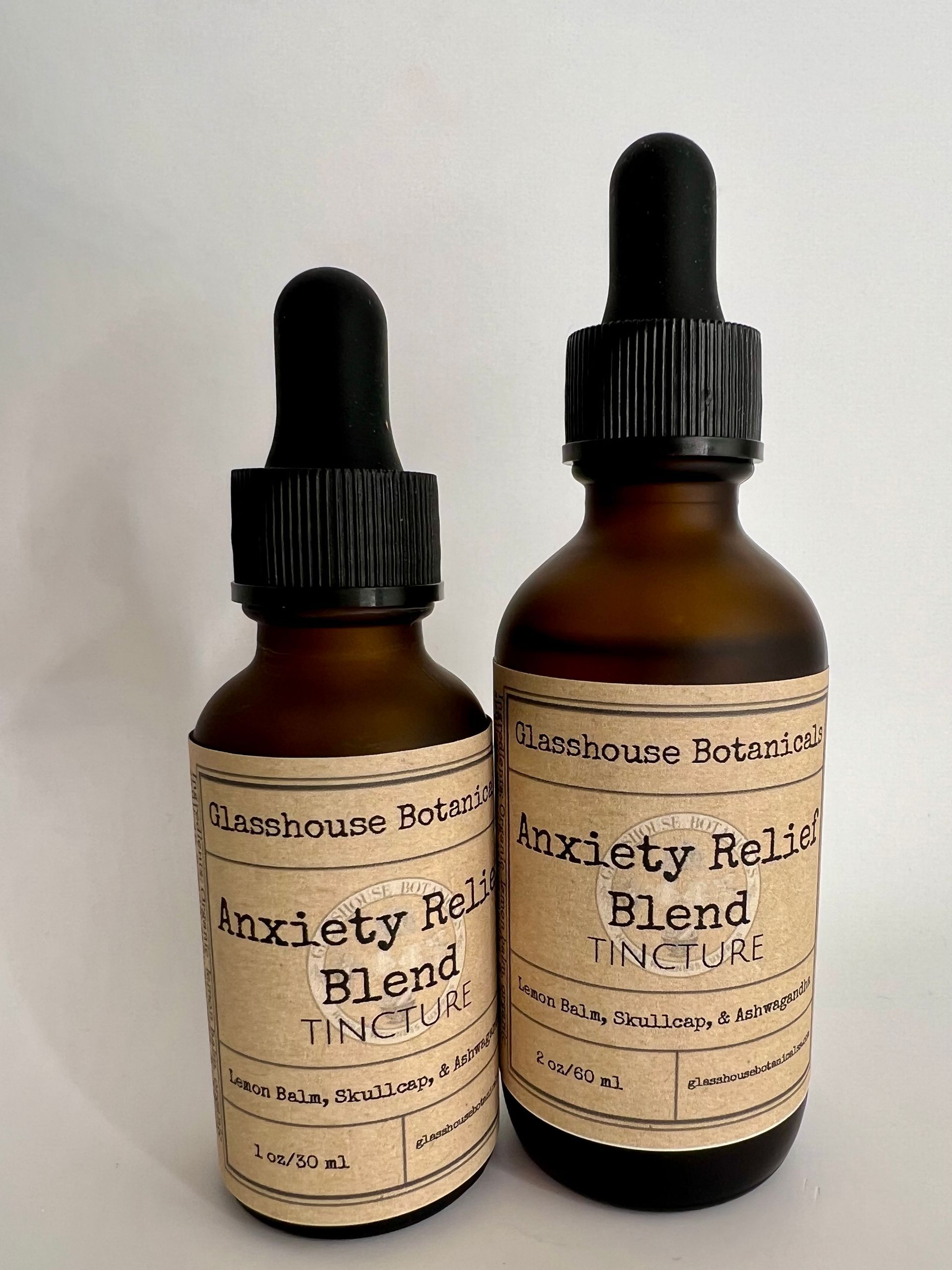 Anxiety Relief  Tincture With Lemon Balm, Ashwagandha, & Skullcap
