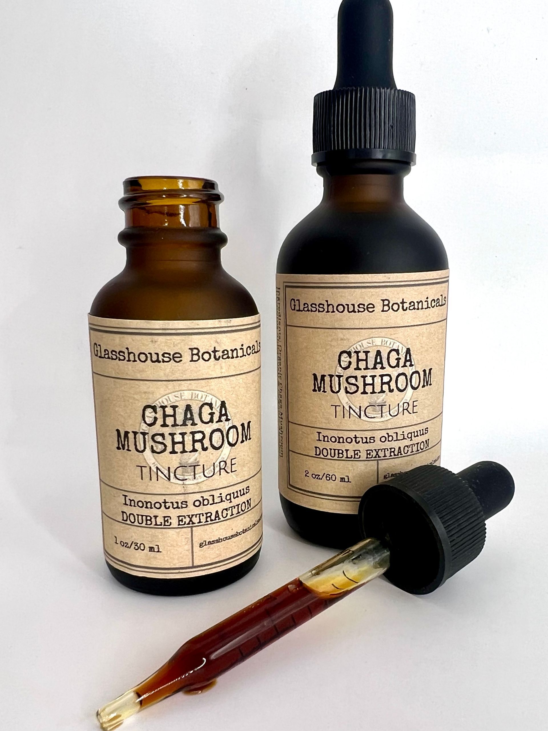 Chaga Mushroom  Tincture, Dual extraction