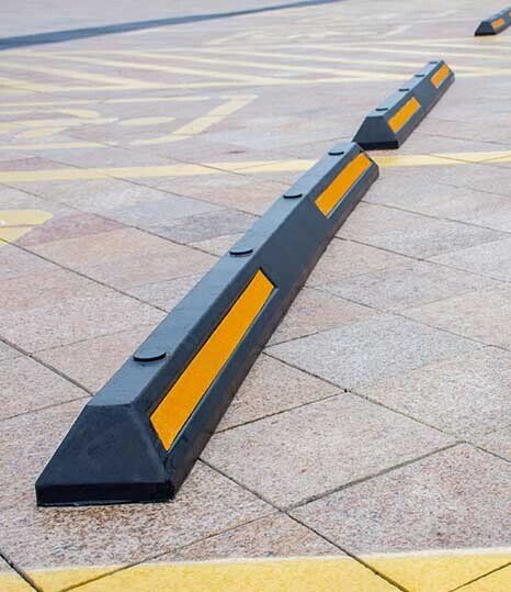Rubber Carpark Vehicle Barrier — Car Park & Bollard Products in Toowoomba, QLD
