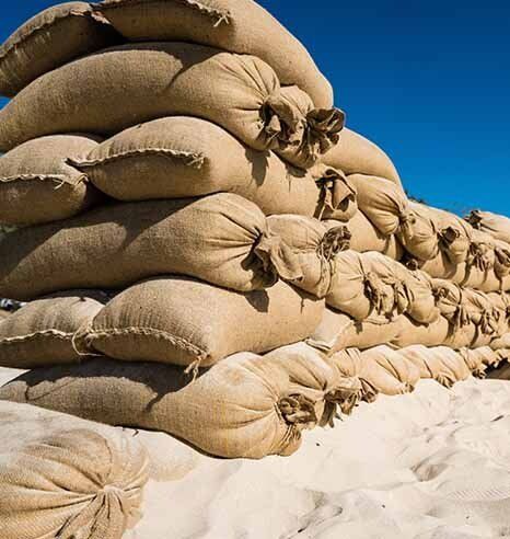 Sandbags Stacked on Beach — Erosion Control in Toowoomba, QLD