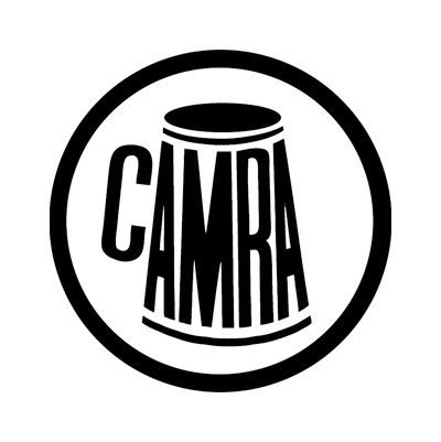 a black and white logo of a drum in a circle .