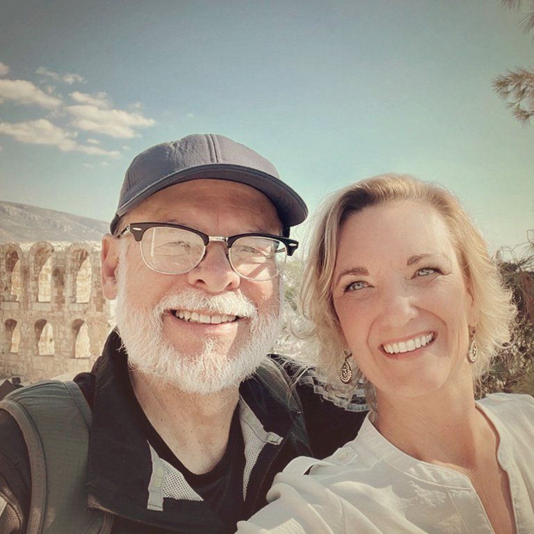 outside odeon of herodes in athens greece
