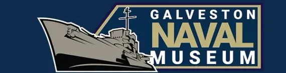 A logo for the galveston naval museum
