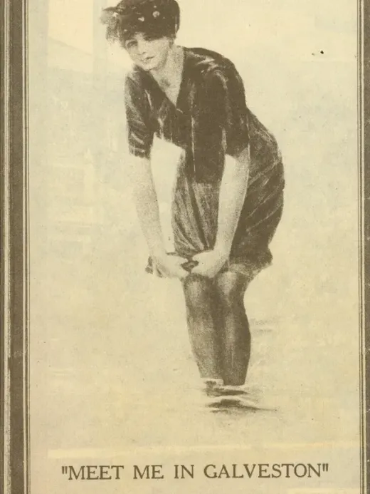 A black and white photo of a woman with the caption 