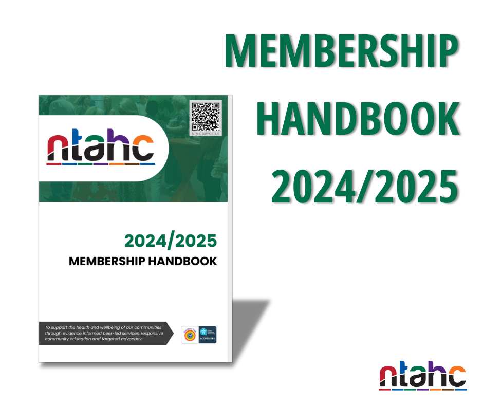 A membership handbook is displayed on a white background