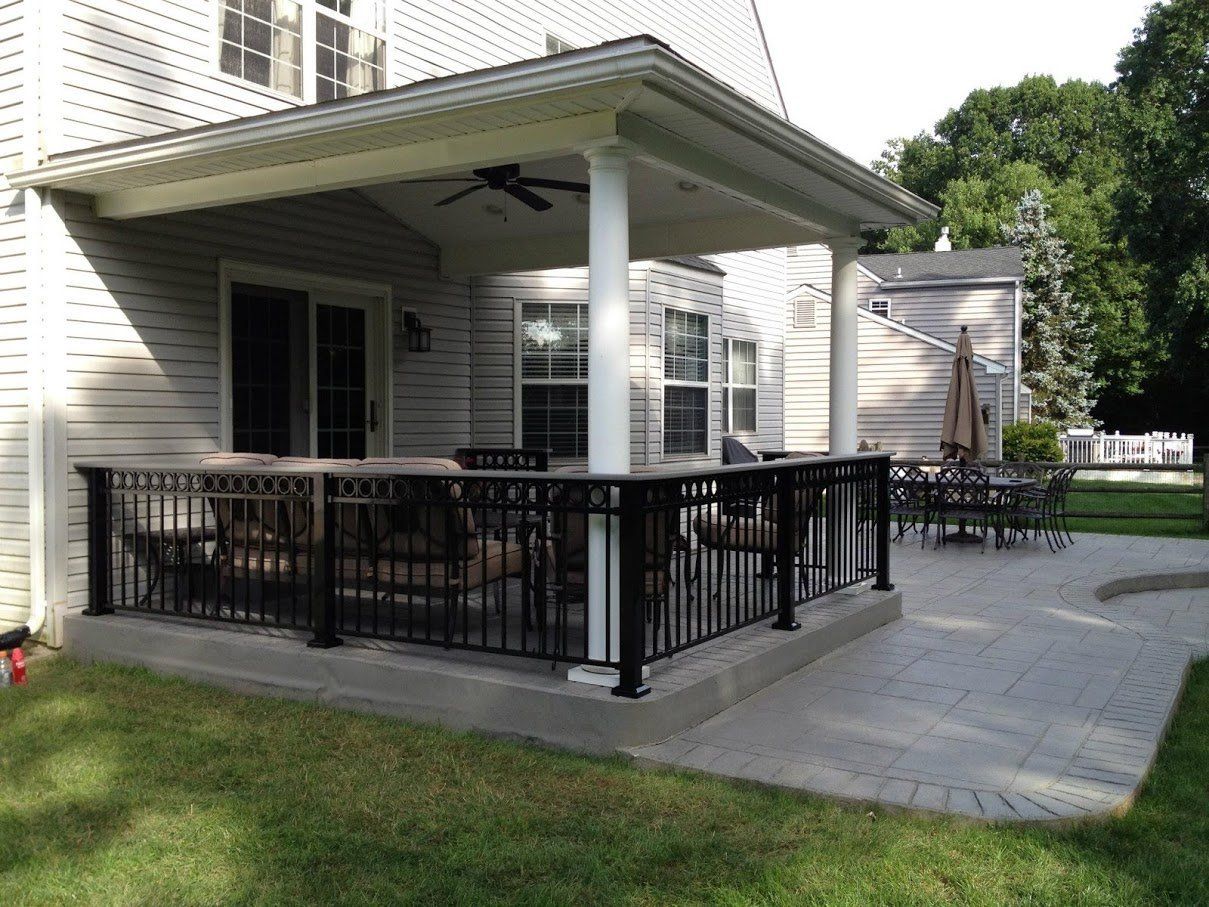 White Pavilion on House Patio