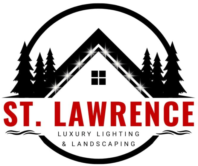 A logo for st. lawrence luxury lighting powered by celebright