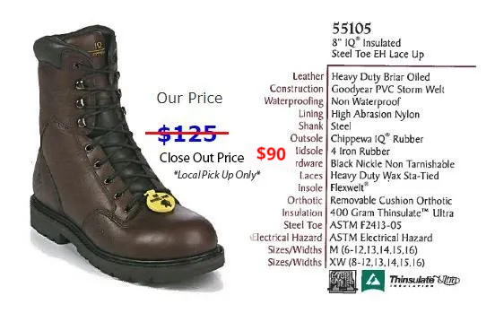 Chippewa boots outlet clearance