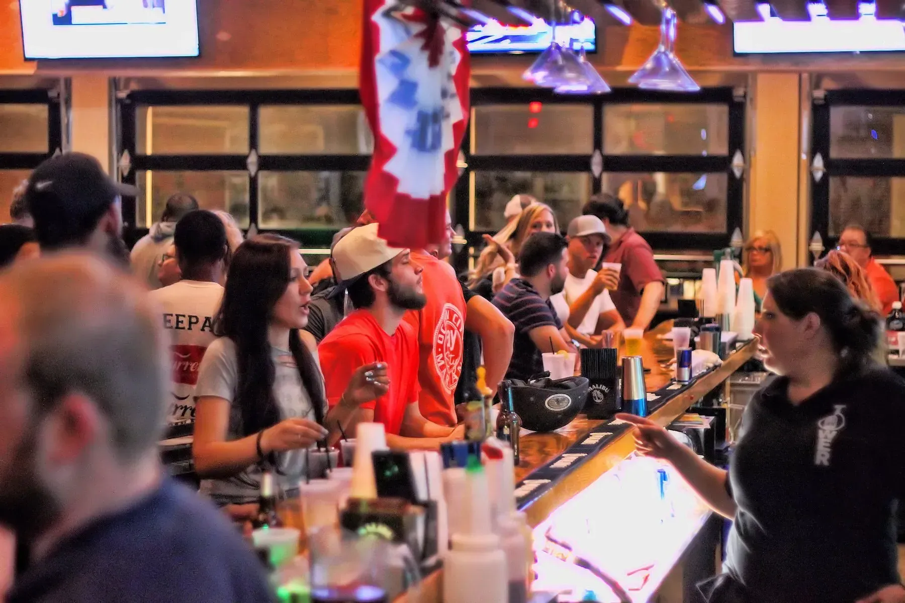 People enjoying the party