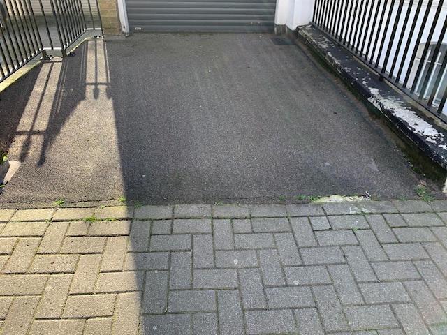 Old tarmac garage access.