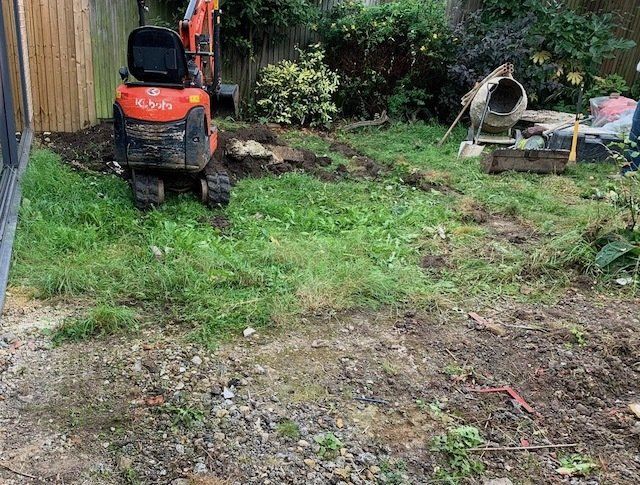 Before creation of new patio