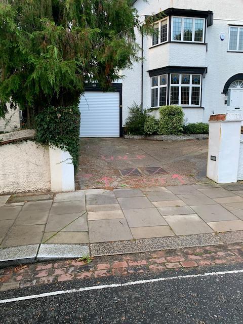 Before new block paving installation Ealing West London