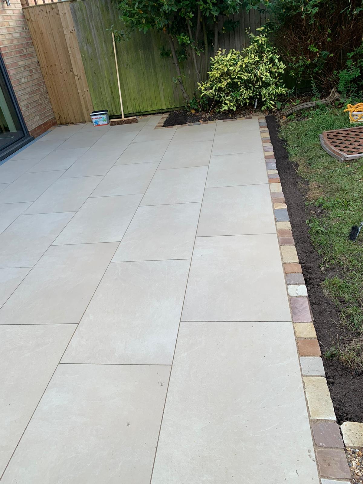 New stone patio installed by West London Paving Ealing